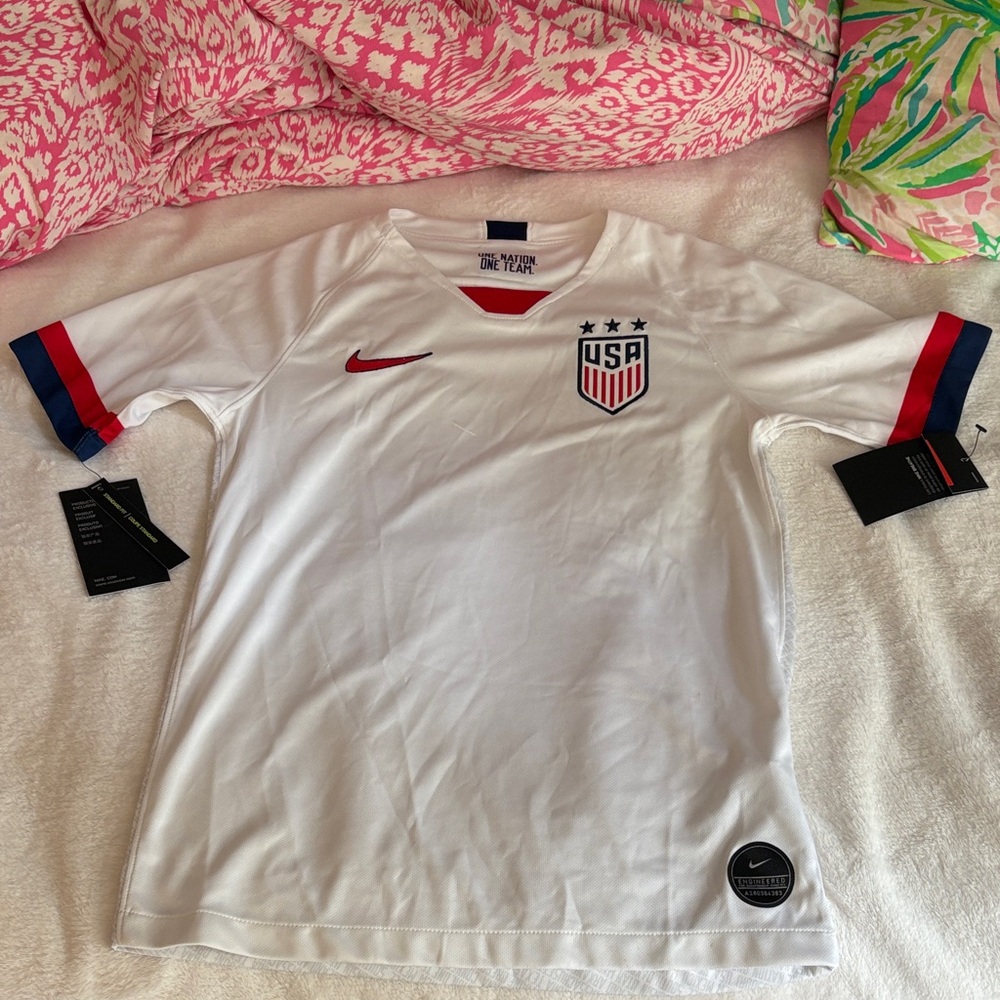 Nike Kids USA Soccer Jersey - White, Red, and Blue